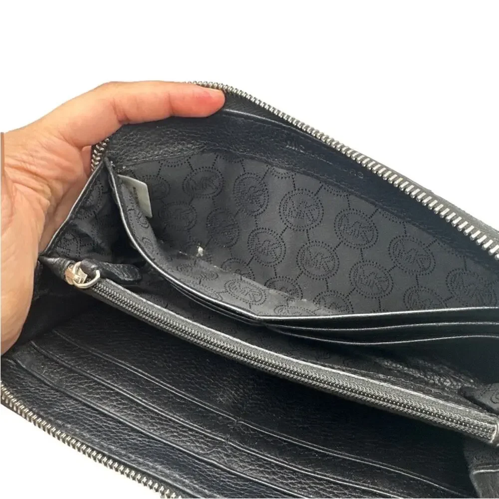 Michael Kors Black Zip Around Wallet
